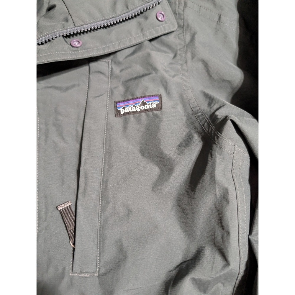 Patagonia Eco Rain Shell Jacket Mens XS Gray H2No Waterproof Hooded Raincoat - Picture 3 of 8